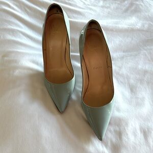Christian Louboutin Green Patent Leather So Kate Pumps